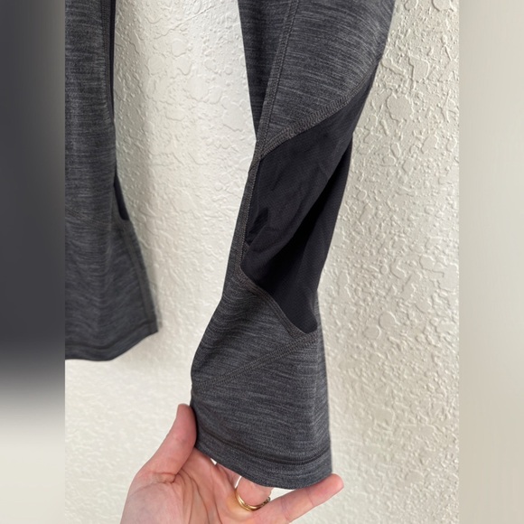 Lululemon Pace Rival Mid-Rise Crop 22” Leggings Heathered Black - 8 - Picture 4 of 12